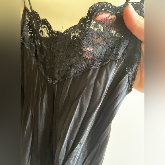 Y2K Wet Seal babydoll lace trim tank top size Small black fairy whimsigoth - Picture 6 of 13